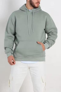 Premium Sage Green <b>Pullover</b> Hoodie – Unisex Heavyweight Fleece Hooded Sweatshirt with Drawstring - Product Image 2