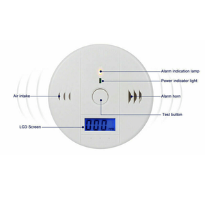 Paquete de 2 Detectores de Gas de Monóxido de Carbono (CO) con Pantalla LCD y Alarma para Seguridad en el Hogar, Solo Logística USPS/TMEU - Product Image 3