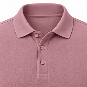 <b>Men's</b> <b>Long</b> <b>Sleeve</b> for <b>Shirt</b> Dusty <b>Pink</b> Solid Knitted Button Collar Formal Breathable 240g 100% Cotton - Product Image 3