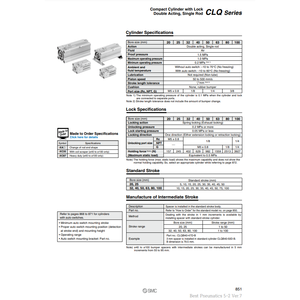 Cilindro compacto SMC Pneumatics, piezas neumáticas de - Product Image 3