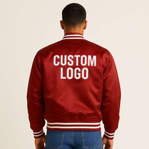 Chaqueta Varsity Personalizada OEM 2026 con Bordado de Satanás, Chaqueta Universitaria de Poliéster Brillante con Parches de Chenilla para Hombre, Venta al Por Mayor - Product Image 6