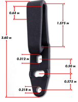 Kydex Clips Grip Hook - 3 trous pré-percés Kydex Clip de ceinture pour IWB & OWB Kydex, cuir, fabrication d'étui hybride