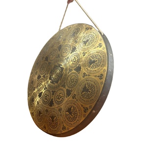 Gong tibetano tradicional hecho a mano, campana de canto espiritual de Metal tallado para meditación, curación y decoración de Yoga - Product Image 1