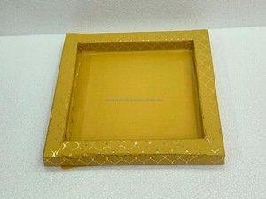 ถาดเสิร์ฟไม้ทรงสี่เหลี่ยมถาดเสิร์ฟพร้อมแม่พิมพ์ MDF สีสันสดใสจากอินเดีย - Product Image 6