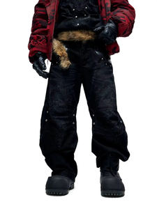 Nouveau design 2026 – Pantalon homme en coton noir, coupe droite ajustée, respirant, séchage rapide, style streetwear hip-hop Y2K, qualité supérieure, OEM ODM - Product Image 1