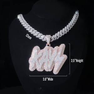 High Quality Styles Mossanite Charm Pendant Silver 925 Iced <b>Custom</b> <b>Name</b> <b>Necklace</b> Men Hip Hop Jewelry Indian Made Gift - Product Image 1