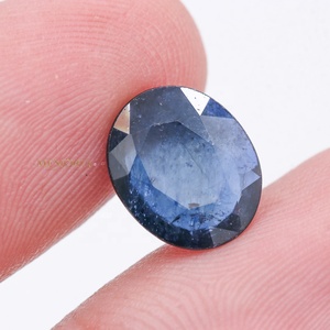 Zafiro Azul Natural de Corte Ovalado al por Mayor, 12x10mm, 4CT, Gema Suelta Facetada, Memoria Jewels - Product Image 1