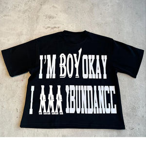 Camiseta Oversize Gruesa de Cuello Alto, 100% Algodón Pesado, Ajuste Regular para Hombre, Antipilling, Servicio OEM para Impresión Serigráfica - Product Image 6