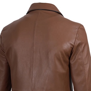 Chaqueta de Invierno para Hombre, de Piel de Oveja Genuina, Forrada de Plumón, con Bolsillos y Logotipo Frontal, para Uso Formal e Informal - Product Image 4