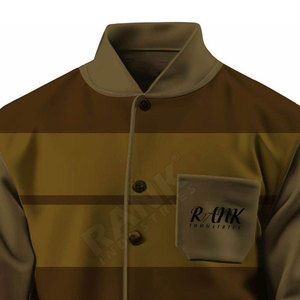 Chaqueta de Invierno para Hombre, Estilo Letterman, con Cuello Alto, Logotipo Frontal Personalizable, de Forro Polar Ecológico, en Oferta - Product Image 3