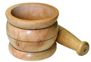 Mortier et pilon en bois avec couvercle – Écologique et durable pour la cuisine domestique, idéal pour les épices, les herbes, le gingembre et les grains de poivre - Product Image 2