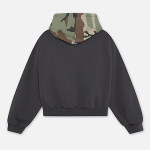 Sweat-shirt à capuche pour homme en gros, personnalisé, en molleton épais 100% coton, respirant, avec poche - Product Image 2