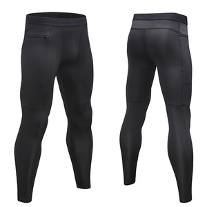 Premium Men's Compression Leggings With Secure Pocket Moisture Wicking Breathable Sports Running Workout Pants - Product Image 1
