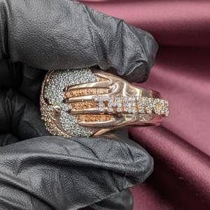 Pendentif globe VVS1 Moissanite serti de pierres, finition or rose, pour hip-hop, en argent 925, bijoux fins, pendentifs et breloques - Product Image 3