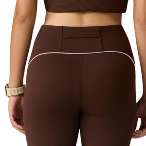 Leggings marron taille haute pour femme, extensibles, pour le yoga, la course, la gym, l'entraînement et les activités sportives - Product Image 4