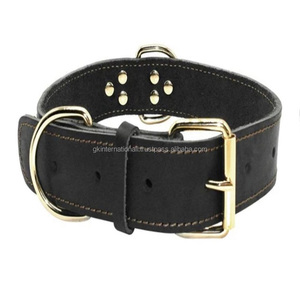 Collier de chien en cuir réglable avec logo personnalisé en gros du fabricant - Product Image 2