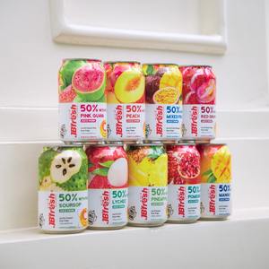 JBFresh Natural Fruit Juice 330ML Can 50% Fresh Juice with Pulp HALAL Certified Soft <b>Drinks</b> Manufacturer OEM ODM Free Sample - Product Image 1