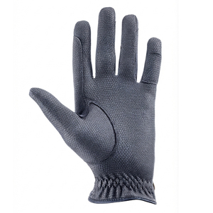 Gants d'équitation personnalisés en cuir PU noir, antidérapants, compatibles écran tactile, respirants, unisexes, été - Product Image 2