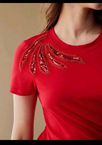 Tops de cuentas hechos a mano para exportación, colecciones de diseñador, tops cortos con bordado de cuentas para niñas, tallas personalizadas disponibles. - Product Image 3