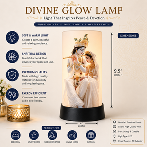 Radha Krishna Divine Glow LED <b>Table</b> <b>Lamp</b> Spiritual Decorative Night Light for Bedroom Meditation Living Room <b>Study</b> Religious - Product Image 5