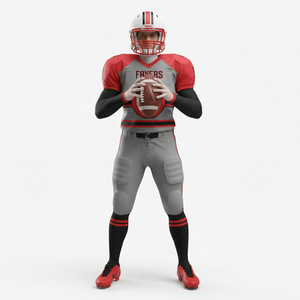 Uniformes de football américain avec impression par transfert thermique, respirants, grandes tailles, panneaux ventilés pour équipes universitaires adultes - Product Image 2