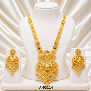 High-Fashion Abstract Spiral Filigree Wedding <b>Statement</b> <b>Necklace</b> with Dramatic Flared Drop Earrings Matching Swirl Ring 63113 - Product Image 2