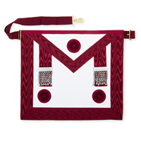 Delantales Masónicos de Alta Calidad para Maestro de la Gran Logia, Estilo Clásico, Bordado Francés, con Pin de Seguridad, Personalizables, OEM/ODM