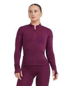 Venta caliente de invierno de las mujeres Slim Fit Tight manga larga gimnasio Tops personalizado Fitness deportes prendas de vestir Yoga chaquetas con cremallera - Product Image 1