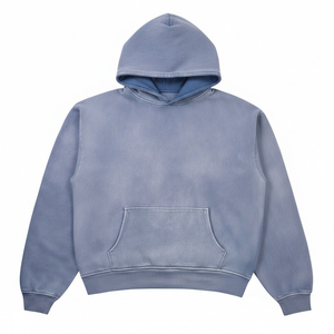 Sweat-shirt à capuche oversize en molleton pour homme, couleur unie, décontracté, tricoté, longueur standard, marron uni - Product Image 4