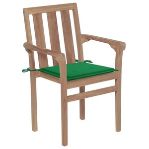 Ensemble de 2 chaises de patio en teck naturel, meubles en bois de teck finement poncé - Product Image 2