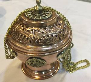 สินค้ามาใหม่ ของขวัญงานฝีมืออัสตัมังกัล  กระถางทองแดงแกะสลักลายมงคล แข็งแรงทนทาน สำหรับใส่ผงกำยาน ใช้กับไม้จันทน์หอม - Product Image 5