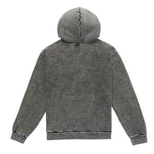 High Demanding Acid washed Custom Heavyweight Cotton Hoodie and Sweatpants Set 2 Pieces Vintage Sweatsuits Tracksuits for Men - Product Image 5