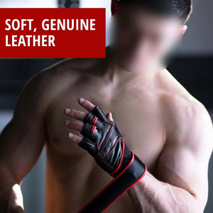 Gym <b>Gloves</b> Half Finger PU Lightweight Fitness <b>Weight</b> Lifting Body Building Training Sports Exercise Workout - Product Image 4