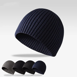 Oem Customized Colors And Design High Quality Stripe Thick Knit Beanie Cap Customize Logo And Colors Multi color <b>Hats</b> Beanies - Product Image 2