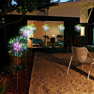 Set di 4 Luci Solari a Forma di Fuochi d'Artificio con 480 LED, Lampade Decorative per Giardino e Sentieri - Product Image 4