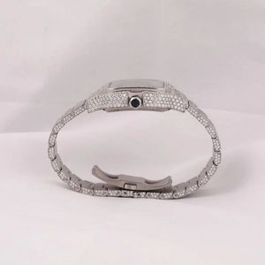 Reloj Automático de Acero Inoxidable con Cristal de Zafiro y Moissanita VVS, Números Romanos, Resistente al Agua, Chapado en Oro/Plata, 41 mm, de Lujo - Product Image 3