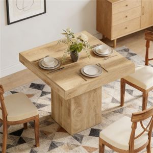 <b>Square</b> <b>Kitchen</b> Dining <b>Table</b> with Farmhouse Style for Coffee or Dining-<b>Table</b> Only - Product Image 3