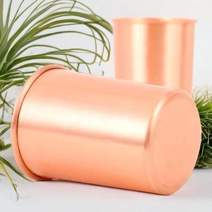 Antique Creations Plain Hammered Pure Copper Luxury Customizable Water <b>Tumbler</b> <b>Set</b> 4 Pcs 300ml Customized Packaging Home Dining - Product Image 4