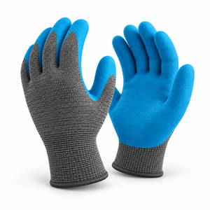 Gants de travail tricotés sur mesure, entièrement enduits de latex, antidérapants, antistatiques, durables, texture lisse, poignet tricoté, gants de sécurité polyvalents - Product Image 5
