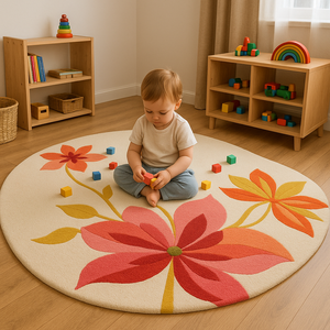 Hand Tufted Wool Area Rug Solid Color Non-Slip Pet Friendly High Pile Latex Backing Picnic Home <b>Decor</b> New Year Gift Wholesale - Product Image 1