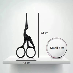 Professional Salon Hair <b>Scissors</b> Stainless Steel Facial Mustache Nose Hair <b>Beard</b> Eyebrows Multipurpose Safety Tip Hair Removal - Product Image 2