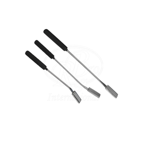 ชุดเครื่องมือขูดฟันม้าแบบแกนกลม 3 ชิ้น ทำจากสแตนเลส พร้อมด้ามจับ PVC ใบมีดขูดแบบถอดได้ สำหรับสัตวแพทย์ม้า - Product Image 3