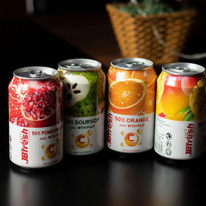 JBFresh Natural Fruit Juice 330ML Can 50% Fresh Juice with Pulp HALAL Certified Soft <b>Drinks</b> Manufacturer OEM ODM Free Sample - Product Image 6