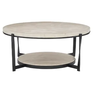 Hotel Lobby Luxury Metal Coffee Table with Imported Marble Surface Furniture ZAHID EXPORTS ZE-3270M Designer SAFE PLATED - Product Image 3