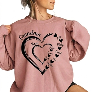 Sweat-shirt en molleton de coton surdimensionné personnalisé pour l'hiver, col rond, unisexe, broderie de lettres en chenille, twill - Product Image 2