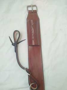 Accesorio de sillín occidental con logotipo personalizado de alta calidad, cincha de circunferencia de caballo de cuero cómoda y duradera con diseño de cesta mecanizada a mano - Product Image 3