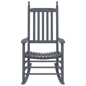 Sedia a Dondolo in Legno di Pioppo Grigio Resistente, Design Standard - Product Image 5