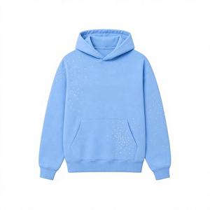 Sweat-shirt épais personnalisé en cristal pour hommes, style streetwear, pour les acheteurs de détail américains, sweats à capuche en gros, faible MOQ - Product Image 5