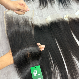 8 - 32 pouces de haute qualité cheveux bruts vietnamiens dentelle frontale perruque texture droite HD dentelle pour les femmes noires non traitées avec la taille du bonnet - Product Image 1