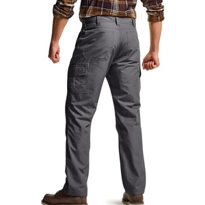 กางเกงคาร์โก้ผู้ชายเอวสูงสไตล์ลำลองแบบทหาร ราคาขายส่ง ปรับแต่งได้ตามขนาด โลโก้ ผ้า กางเกงคาร์โก้แบบซักล้างได้ - Product Image 2